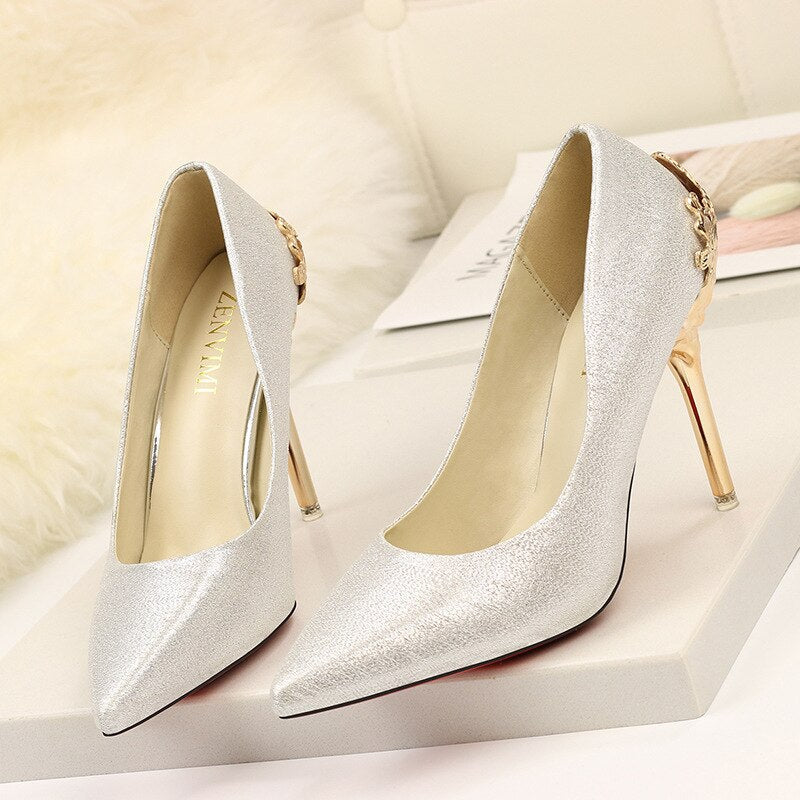 Elegant Suede High Heels by Andrea Serena