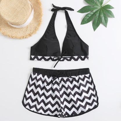 Schickes Zigzag Andrea Serena Bikini-Set mit Shorts