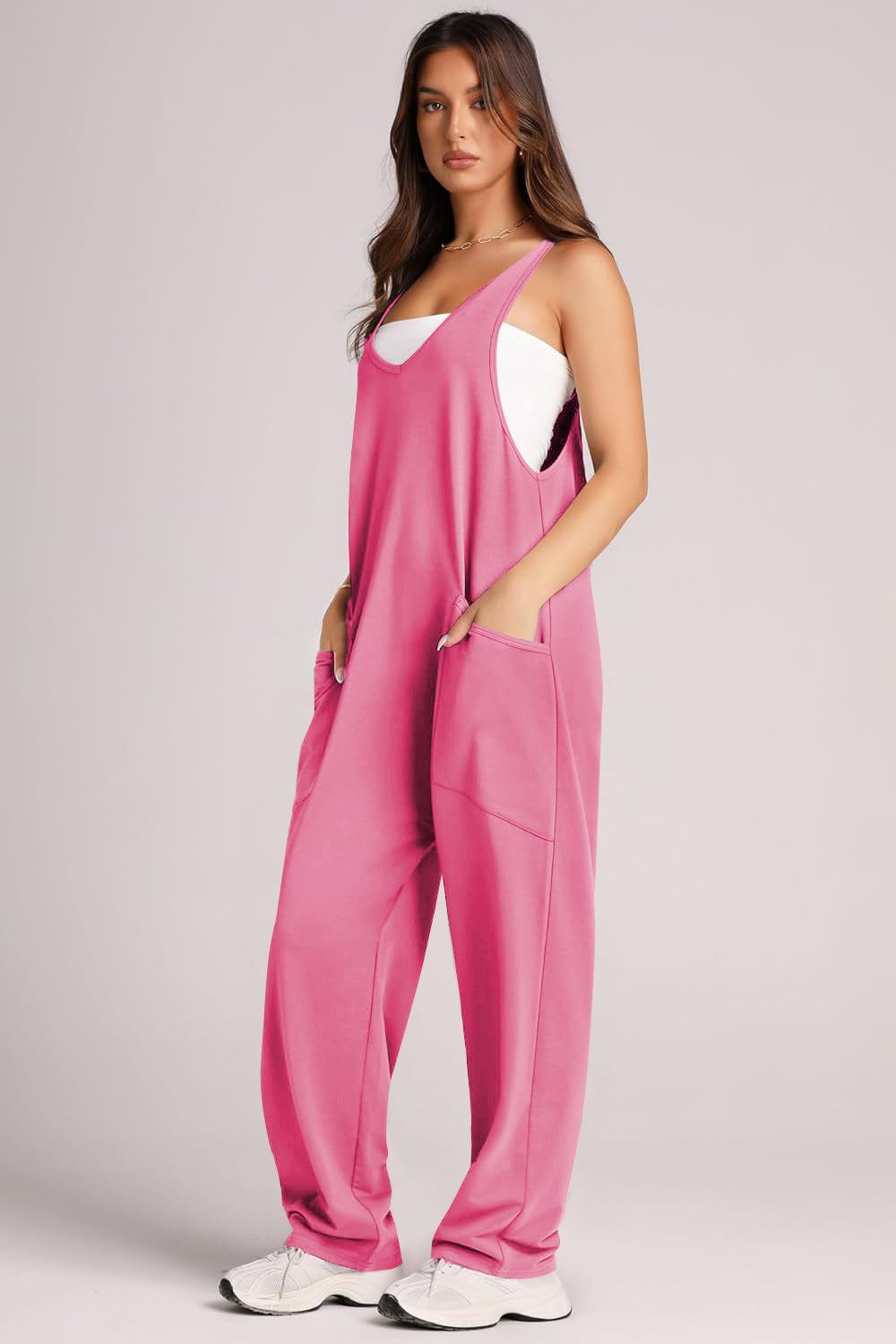 Pinterest-inspirierter Andrea Serena Jumpsuit mit Taschen
