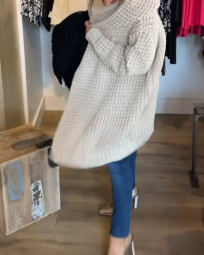 Andrea's™ | Feste Farbe Strickjacke