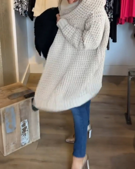 Andrea's™ | Feste Farbe Strickjacke