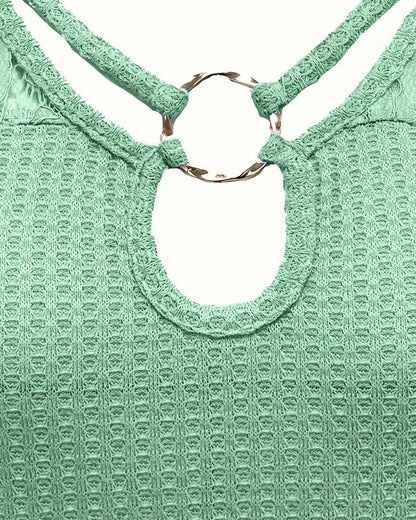 Andrea's™ | T-Shirt Spitzen Einsatz Gestrickt