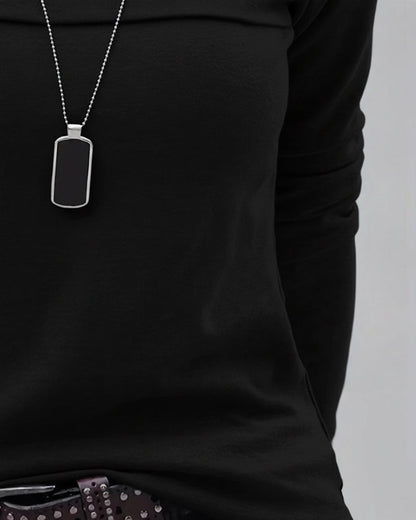 Andrea's™ | Top Slim Fit plissiert langärmlig