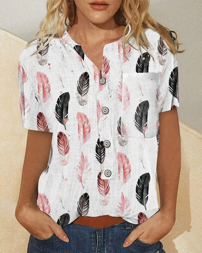 Andrea's™ | Bedrucktes Kurzarm-Top