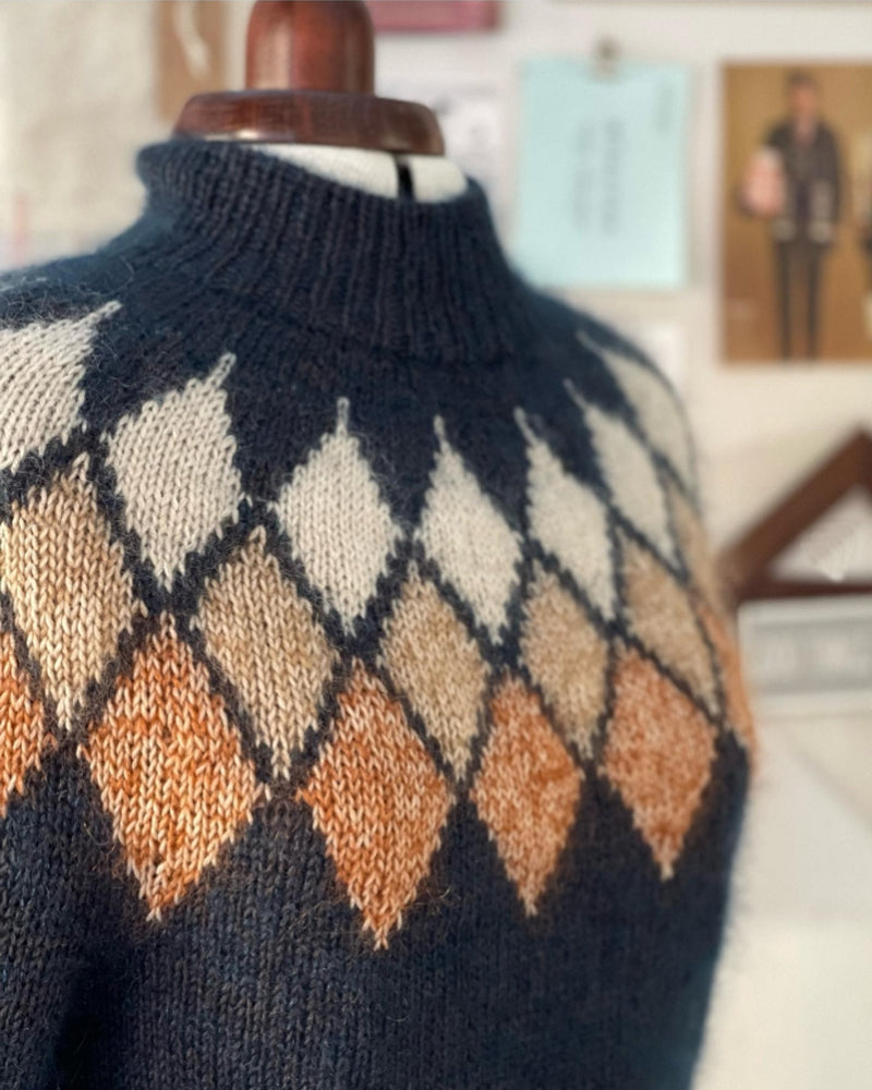 Andrea's™ | Pullover mit geometrischem Rauten-Jacquard