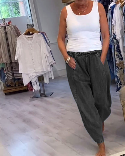 Andrea's™ | Jeans mit elastischem Bund im lässigen Stil