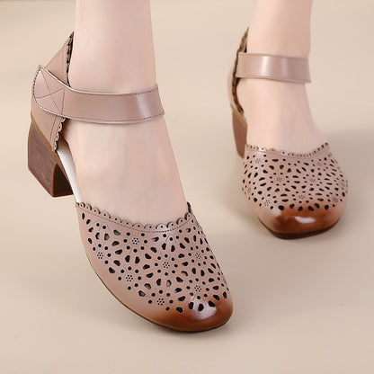 Andrea's™ | Vintage-Lederschuhe mit Lochmuster