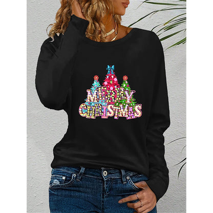 Andrea’s™ | Frohe Weihnachten Schwarze Pullover