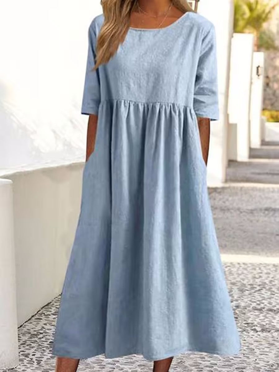 Andrea's™ | Lässiges Baumwollkleid mit Taschen