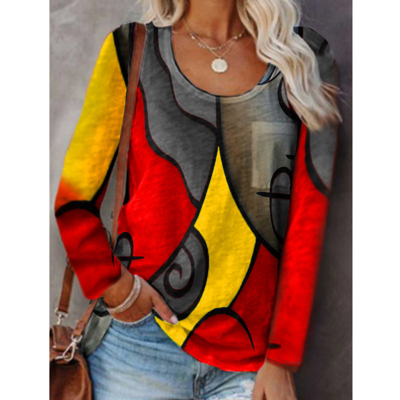 Langarmshirt mit Farbblockmuster von Andrea Serena
