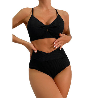 Schicker gestreifter Andrea Serena Bikini-Zweiteiler