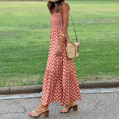Elegantes Trägerkleid mit Blumenmuster von Andrea Serena