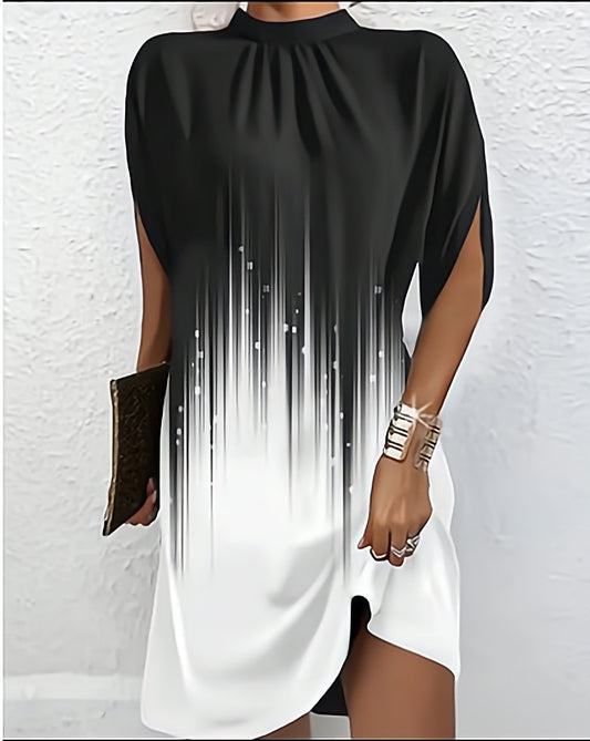 Andrea's™ | Lässiges Kleid mit Fledermausärmeln und Rundhalsausschnitt