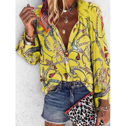 Hemd im lebhaften Andrea-Ainsley-Streetstyle-Stil mit Print