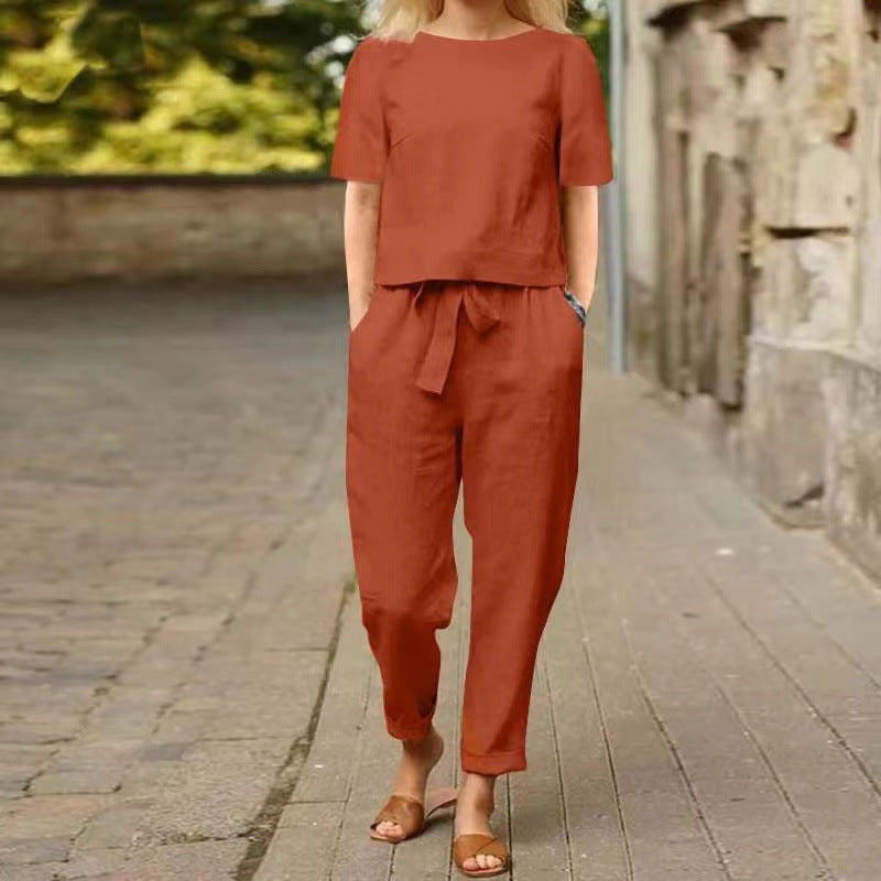 Vintage Linen Set by Andrea Serena - Summer Capri Outfit