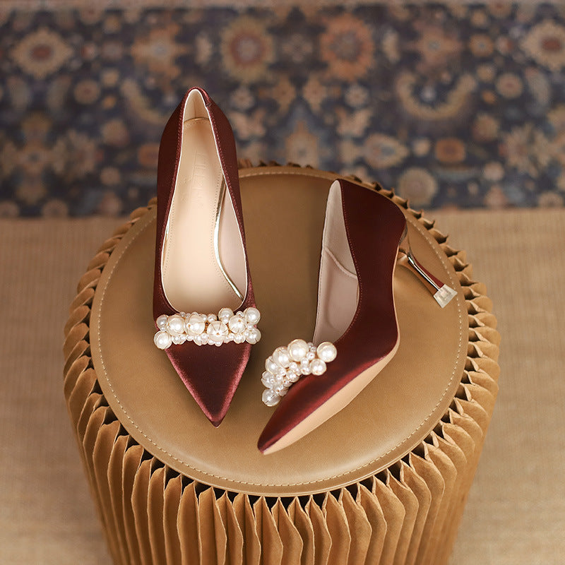 Elegante Andrea Serena Strass-Hochzeitsschuhe