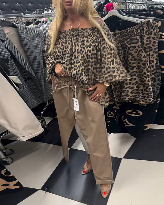 Andrea's™ | Einfarbige freizeithose mit kordelzug