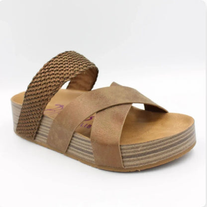 Andrea's™ | Modische lässige geflochtene Sandalen in Uni-Farbe