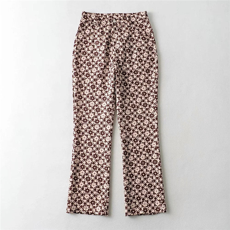 Andrea Serena High-Rise Straight Pants im Retro-Stil