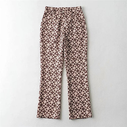 Andrea Serena High-Rise Straight Pants im Retro-Stil