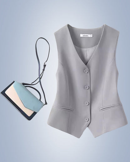 Andrea's™ | Einfarbige anzugweste für damen