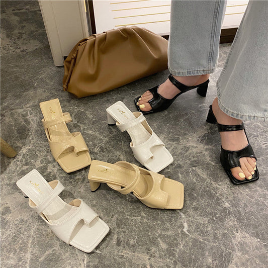 Chic Chunky Heel Sandals by Andrea Serena