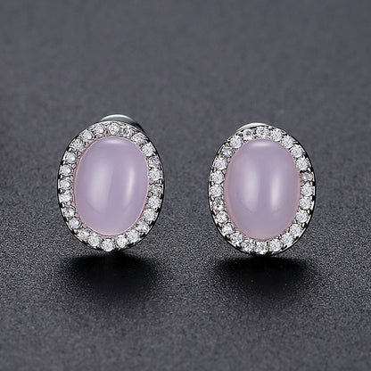 Andrea's™ | Schmuck Geschenk Edelstein-Ohrstecker Messing Zirkon