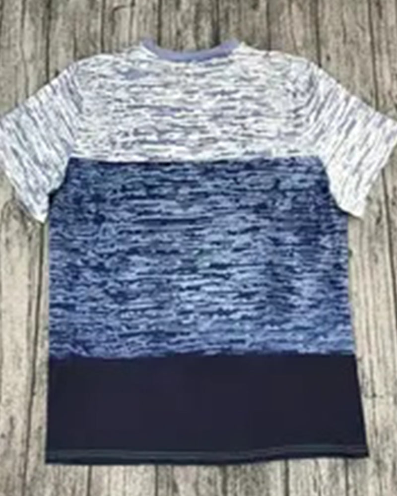 Andrea's™ | T-Shirt Rundhals Kurzarm Kontrastfarbe