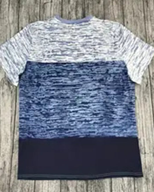 Andrea's™ | T-Shirt Rundhals Kurzarm Kontrastfarbe