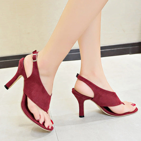 Elegante Wildleder-Sandalen mit hohem Absatz von Andrea Serena