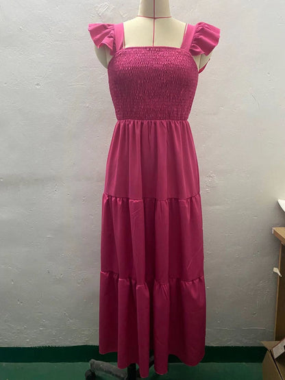 Elegantes Rüschen-Maxikleid von Andrea Serena