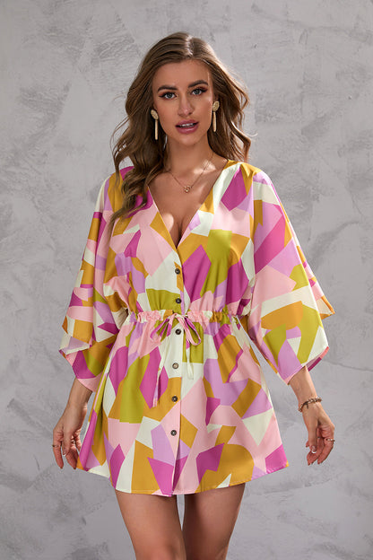 Sommerkleid mit Blättermuster von Andrea Serena
