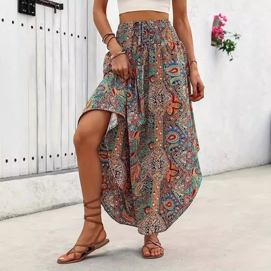 Boho-Blumen-A-Linien-Rock von Andrea Serena