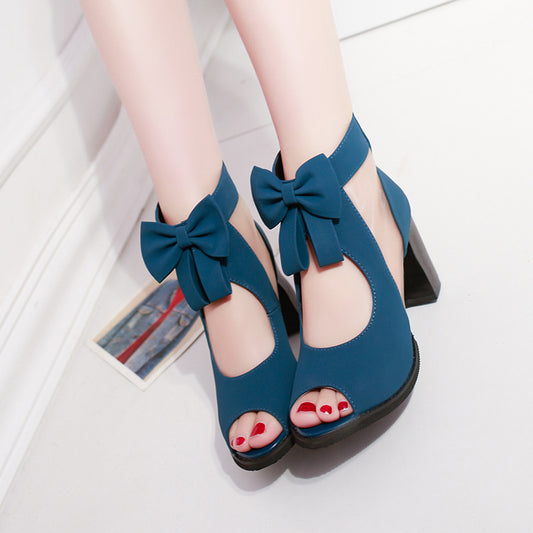 Andrea's™ | High Heels Sandalen mit Schleife und Mesh-Einsatz