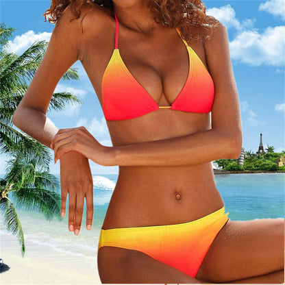 Farbverlauf-Bikini-Set, inspiriert von Andrea Serena und Pinterest