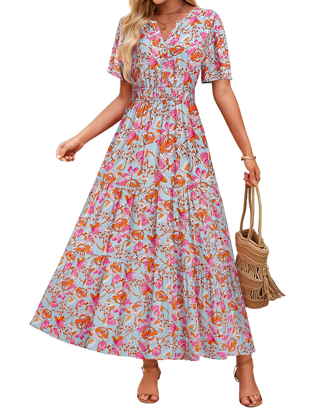 Geblümtes Maxikleid von Andrea Serena – Sommerkomfort