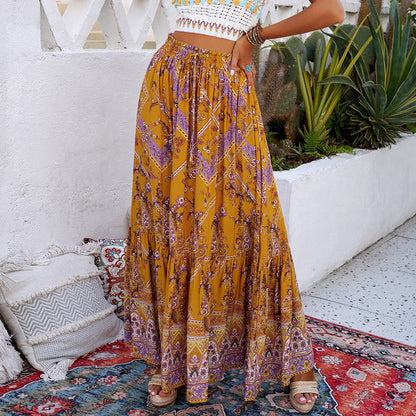 Boho-geometrischer Andrea Serena Swing-Maxirock