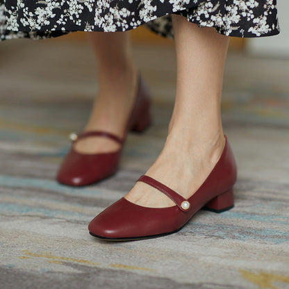 Vintage Mary Jane Schuhe mit dickem Absatz von Andrea Serena