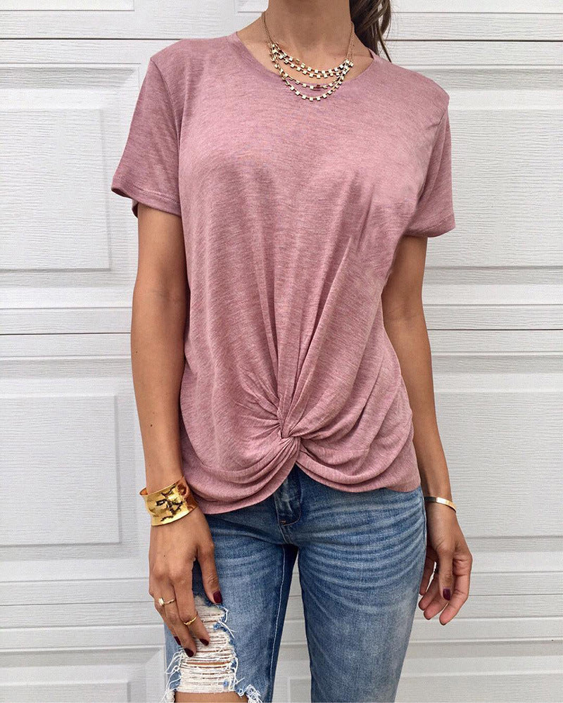 Schicke Sommerbluse von Andrea Serena im Crossover-Stil
