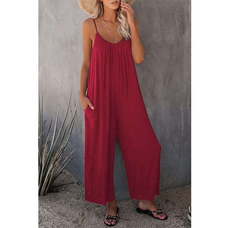 Andrea's™ | Lockere ärmellose Damen Jumpsuits mit Taschen