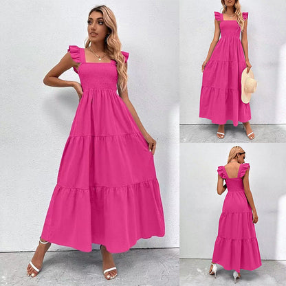 Elegantes Rüschen-Maxikleid von Andrea Serena