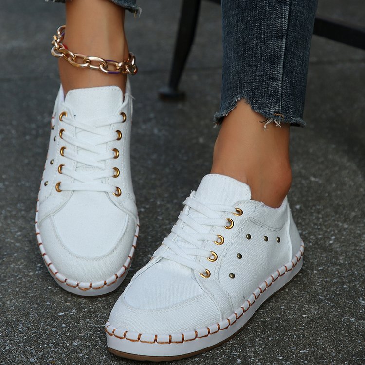 Andrea Serena Canvas-Sneaker mit Leopardenmuster