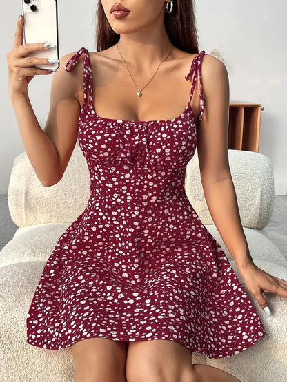 Elegantes Trägerkleid mit Blumenmuster von Andrea Serena