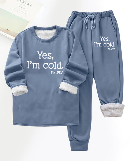 Andrea's™ | Freizeithose aus Fleece mit Buchstaben-Print