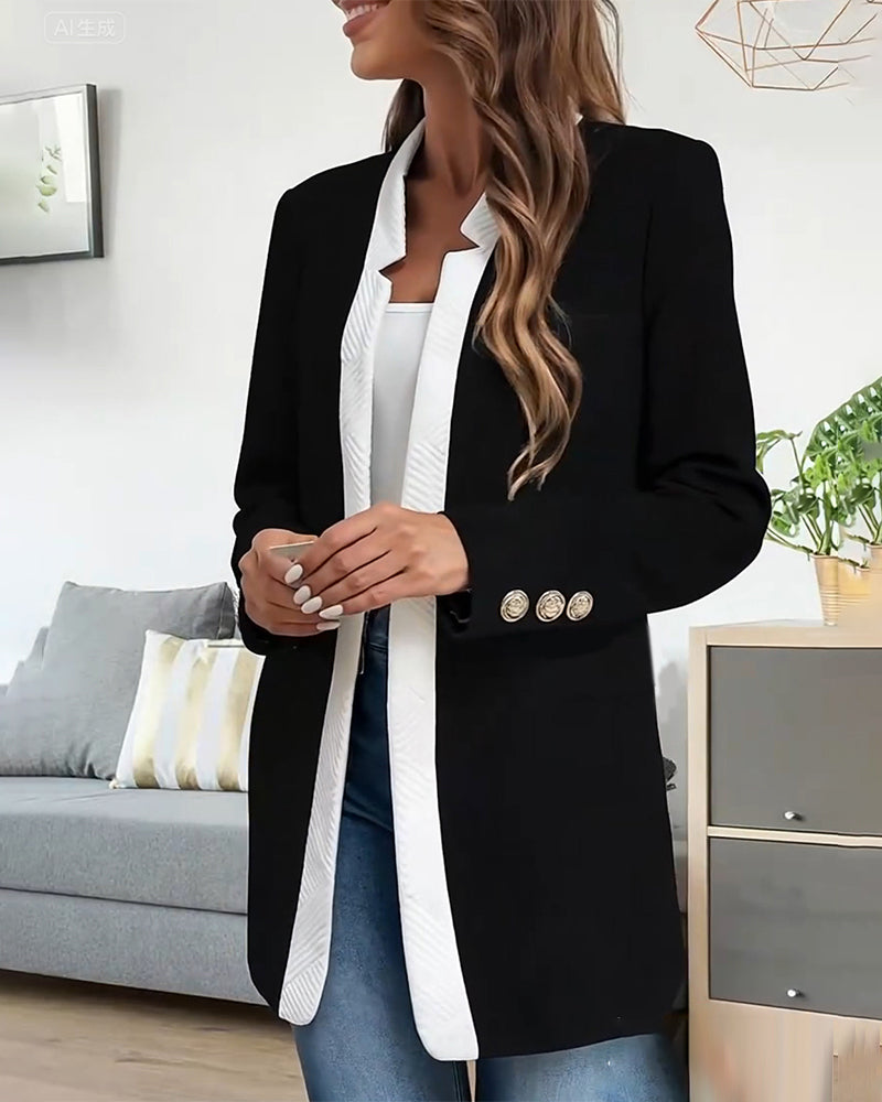 Andrea's™ | Mantel modisch Kontrastfarbe