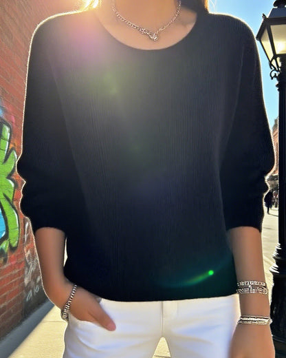 Andrea's™ | Pullover Uni Rundhals Drop Shoulder