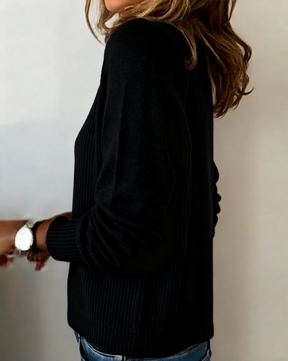 Andrea's™ | Pullover stylischer Knopf Raglanärmel