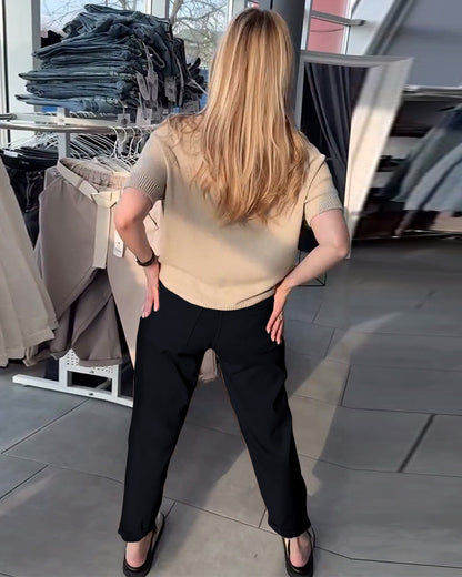 Andrea's™ | Hose einfarbig lässig gerade