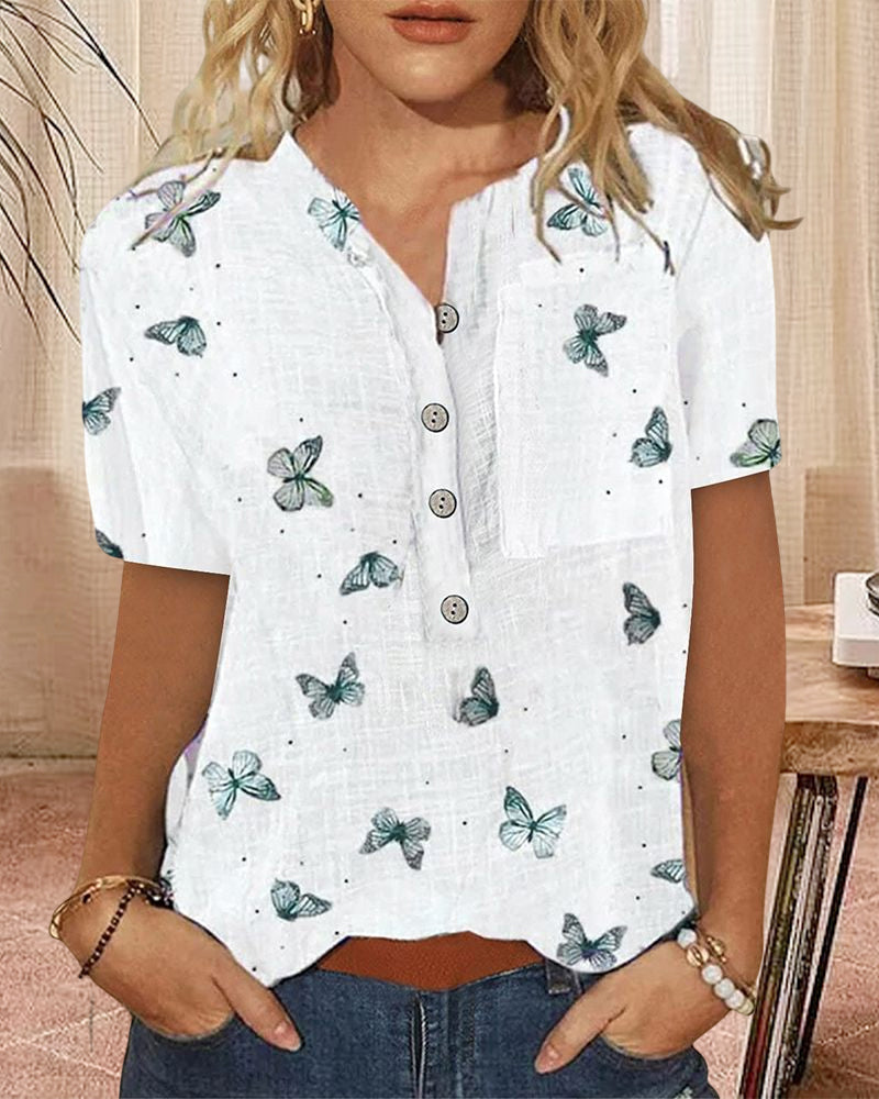 Andrea's™ | Bedrucktes Kurzarm-Top