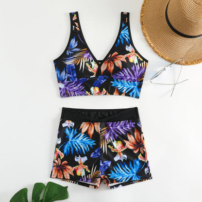 Lebhaft bedruckter Boxer-Bikini von Andrea Serena